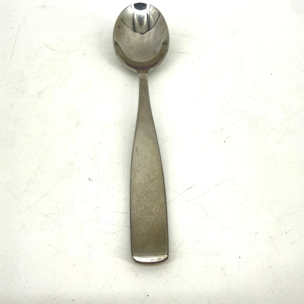 Mikasa Spoon Set Silver Stainless Steel Tapered Handle 4pc 1.75width 7.75